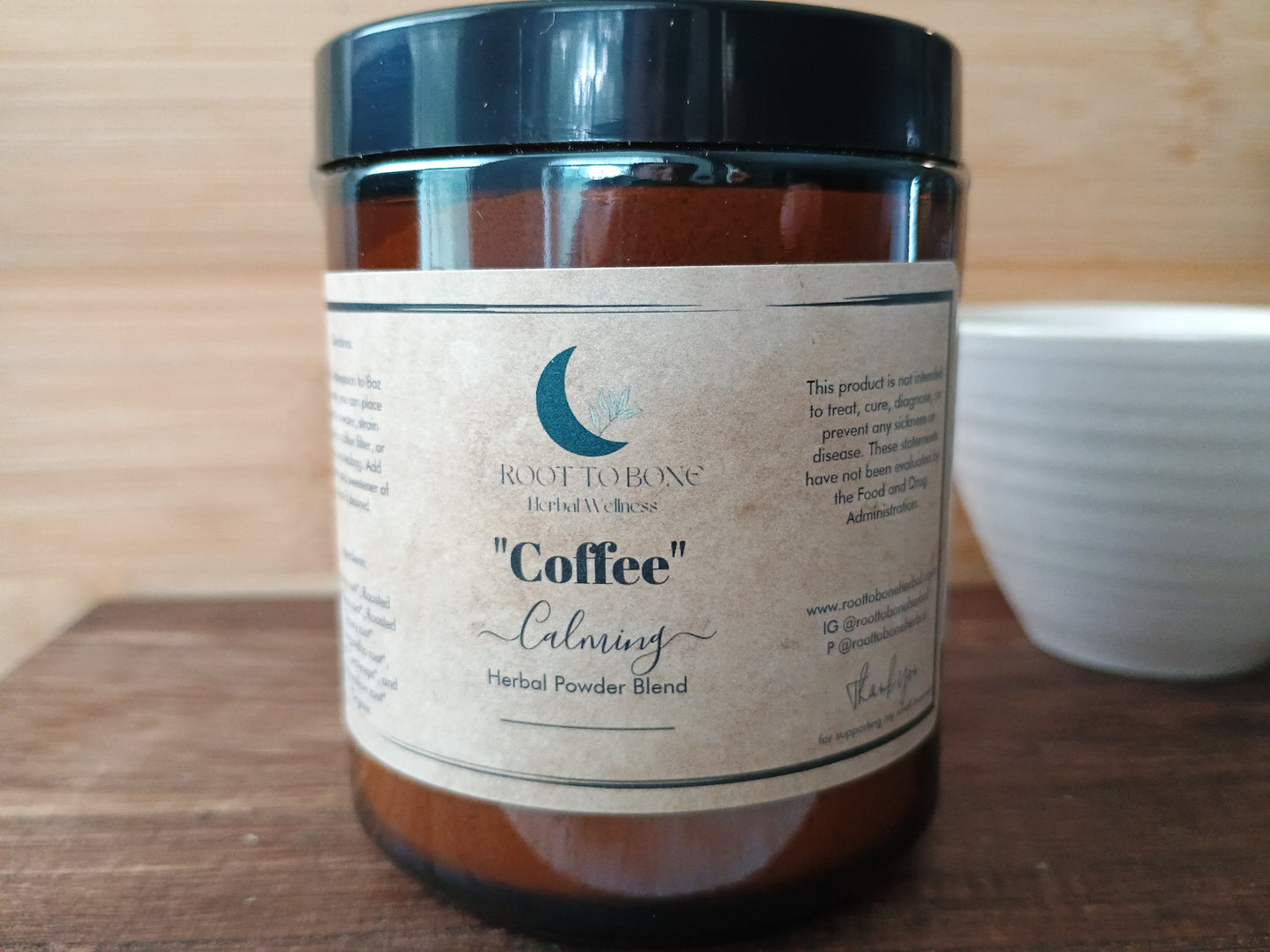 replace regular coffee with herbal alternative. Helps to move liver stagnation, adaptogens help to calm