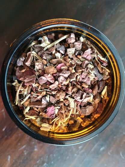 roasted roots and cacao nibs to help digestion and keep you cozy on a cold night